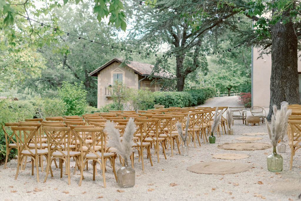Provence chateau wedding ceremony